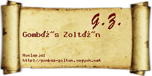 Gombás Zoltán névjegykártya